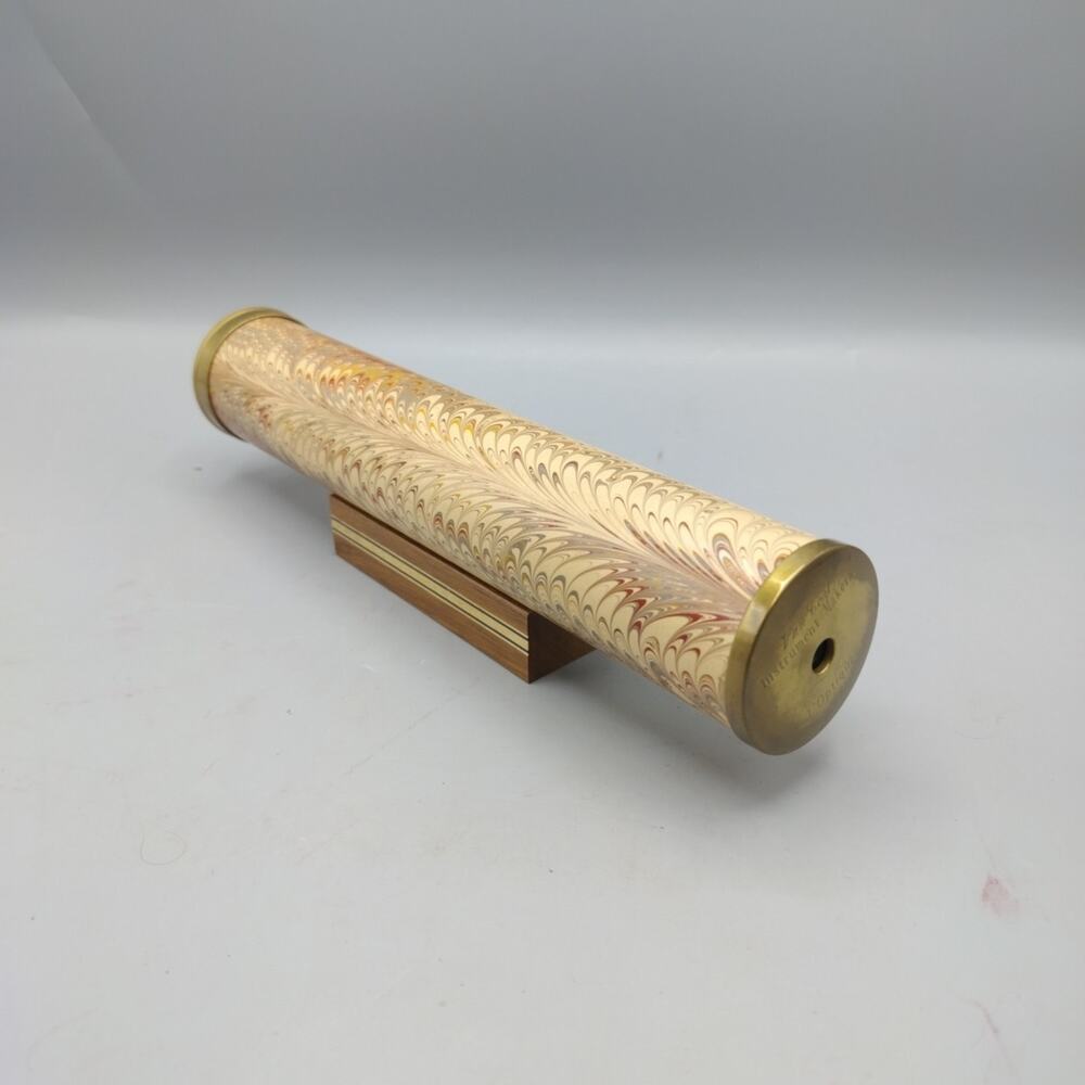 Vintage 10" VAN CORT Instrument Makers "L'OPTIQUE" Brass Kaleidoscope